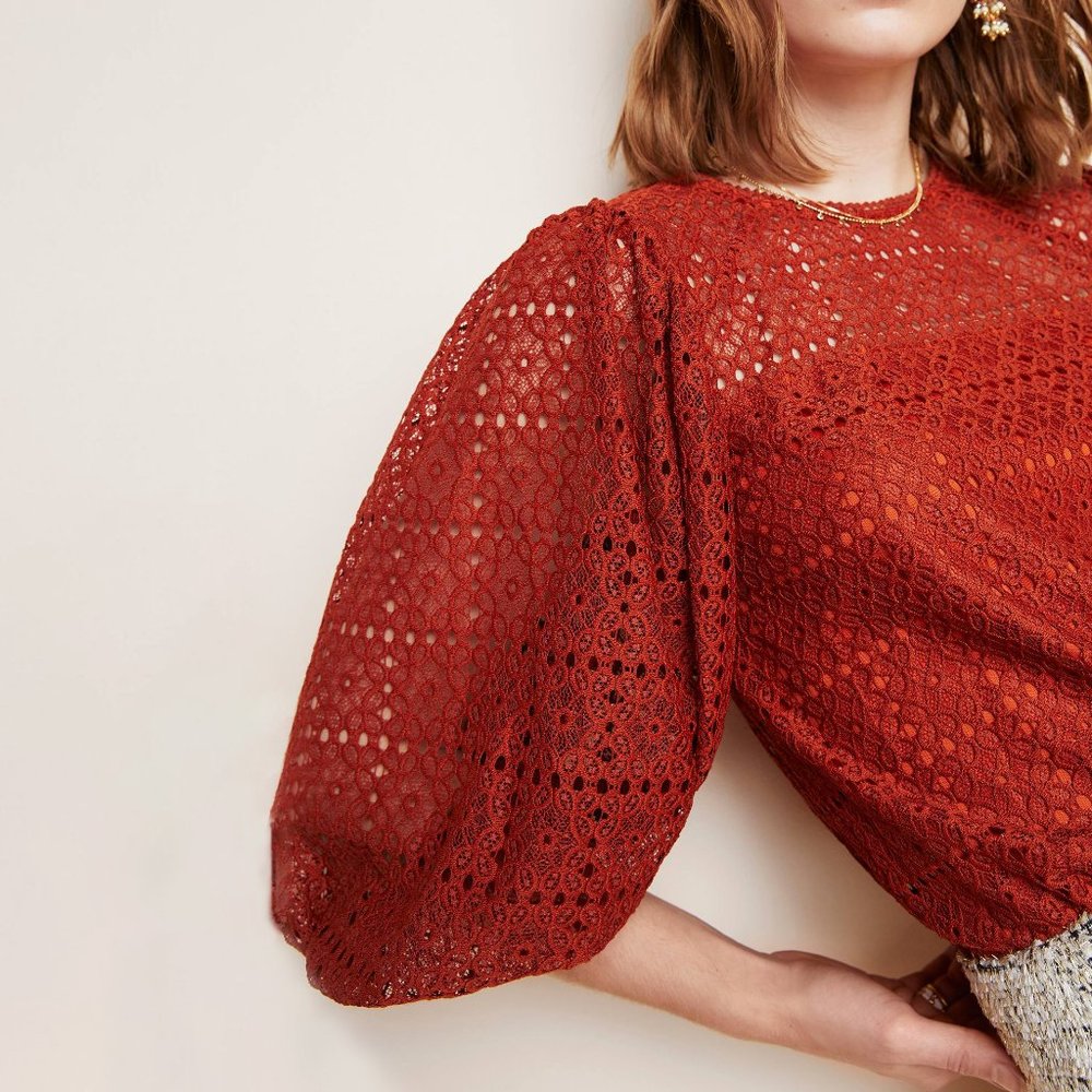 Anthropologie Sienna Eyelet Top - Picture 3 of 4